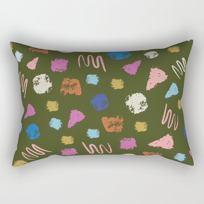 Colorful Geometric Art   Rectangular Pillow Gallery Image 1