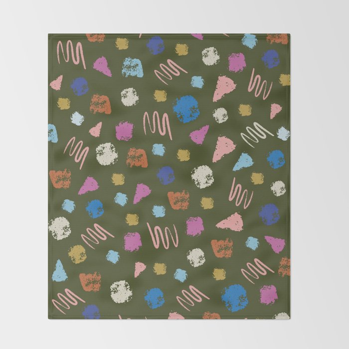 Colorful Geometric Art   Throw Blanket Gallery Image 2
