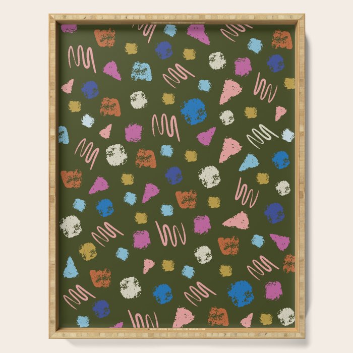 Colorful Geometric Art   Serving Tray Gallery Image 1