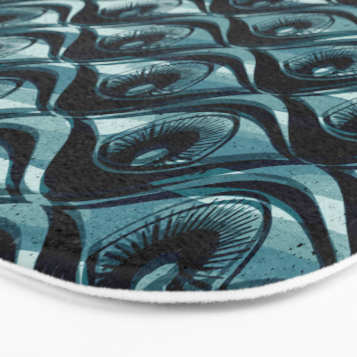 Hypnotized - vintage blue Bath Mat Gallery Image 3