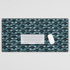 Hypnotized - vintage blue Desk Mat Gallery Image 1