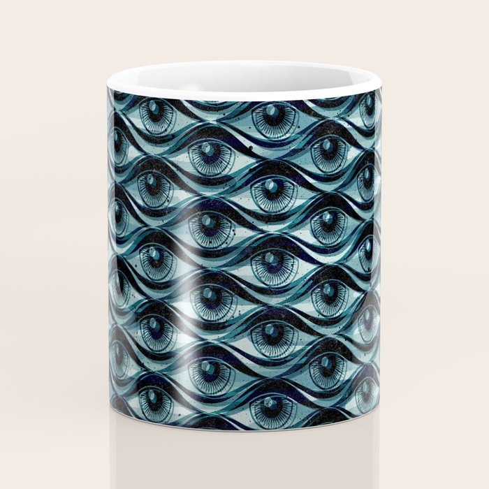 Hypnotized - vintage blue Coffee Mug Gallery Image 4