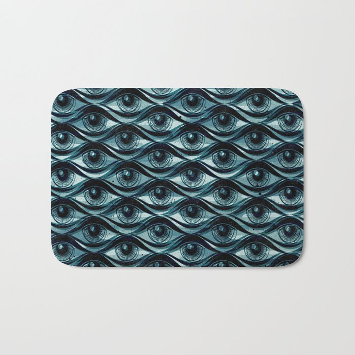 Hypnotized - vintage blue Bath Mat Gallery Image 1