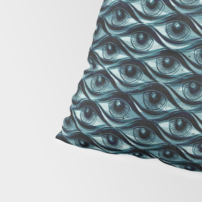 Hypnotized - vintage blue Pillow Sham Gallery Image 4