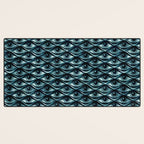 Hypnotized - vintage blue Desk Mat Gallery Image 3