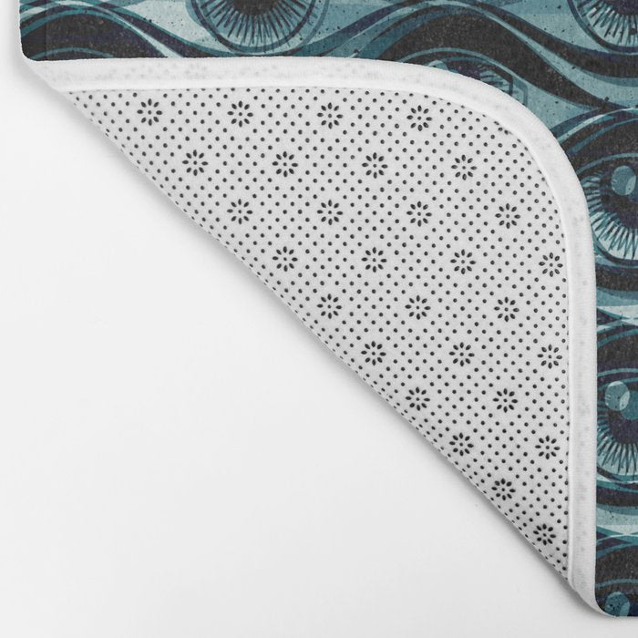 Hypnotized - vintage blue Bath Mat Gallery Image 2