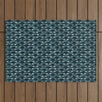 Hypnotized - vintage blue Outdoor Rug Gallery Image 1