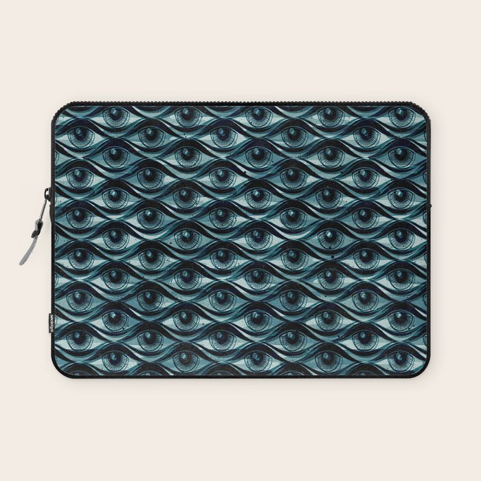 Hypnotized - vintage blue Laptop Sleeve Gallery Image 1