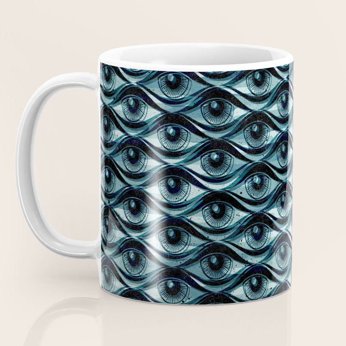 Hypnotized - vintage blue Coffee Mug Gallery Image 3