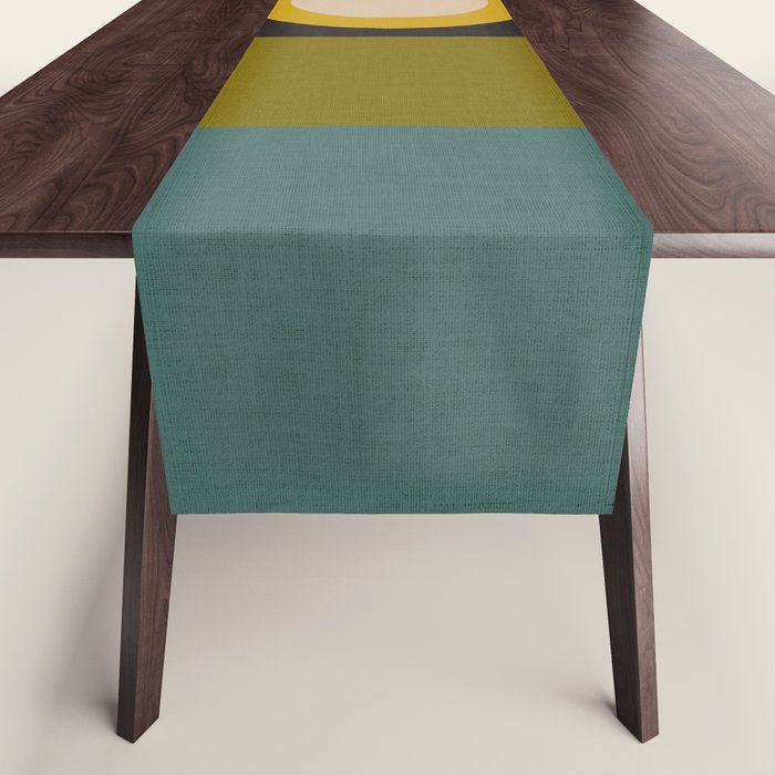abstract geometric retro shapes II Table Runner Gallery Image 1