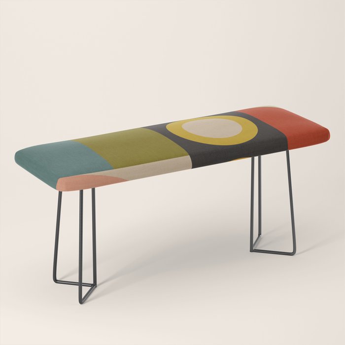 abstract geometric retro shapes II Bench Gallery Image 1