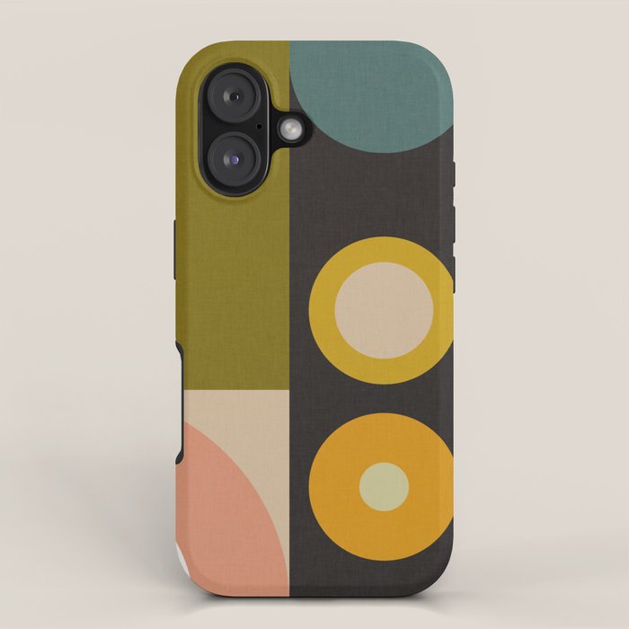 abstract geometric retro shapes II iPhone Case Gallery Image 1