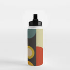 abstract geometric retro shapes II Water Bottle Gallery Image 2
