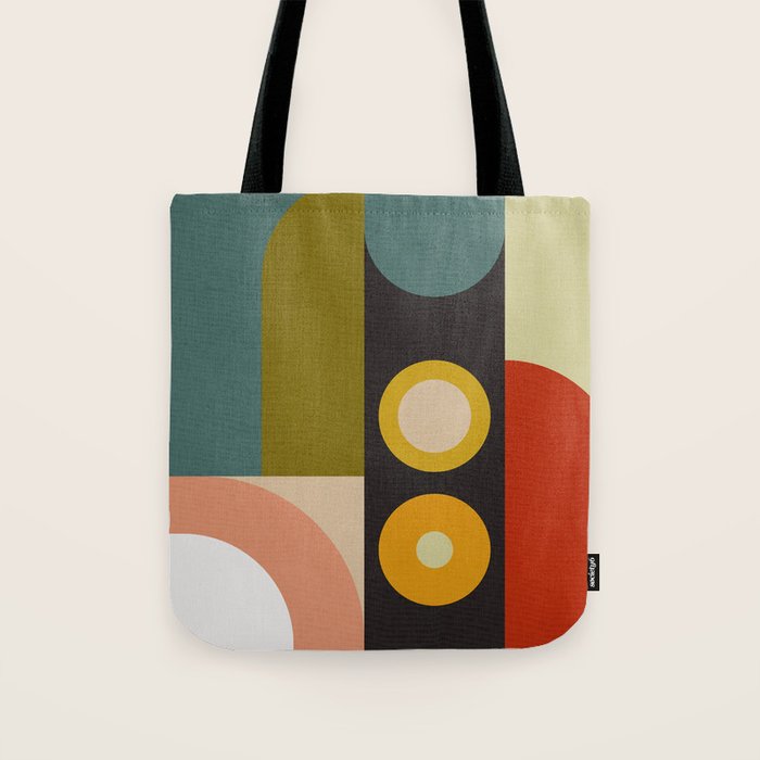 abstract geometric retro shapes II Tote Bag Gallery Image 1