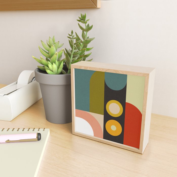 abstract geometric retro shapes II Mini Art Print Gallery Image 2