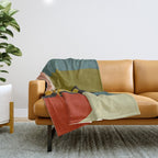 abstract geometric retro shapes II Throw Blanket Gallery Image 1