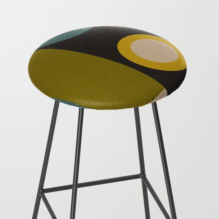 abstract geometric retro shapes II Stool Gallery Image 2