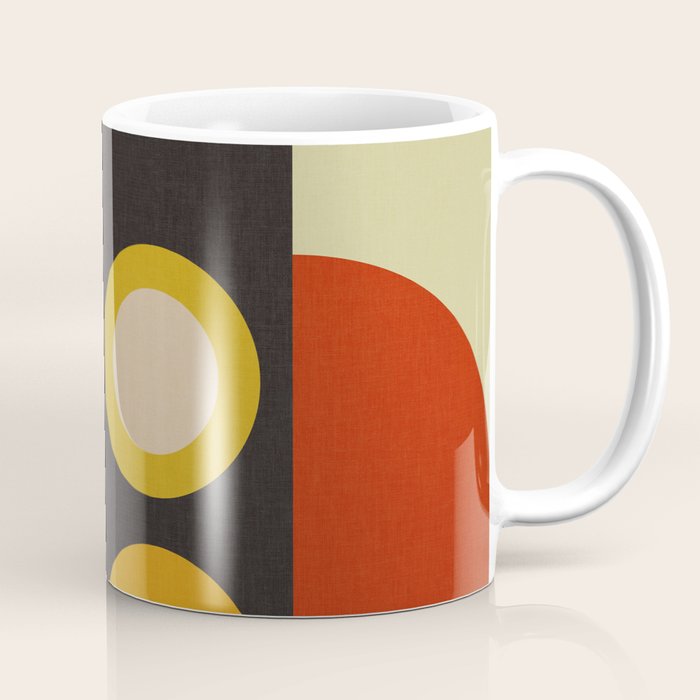 abstract geometric retro shapes II Coffee Mug Gallery Image 1