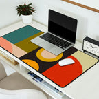 abstract geometric retro shapes II Desk Mat Gallery Image 2