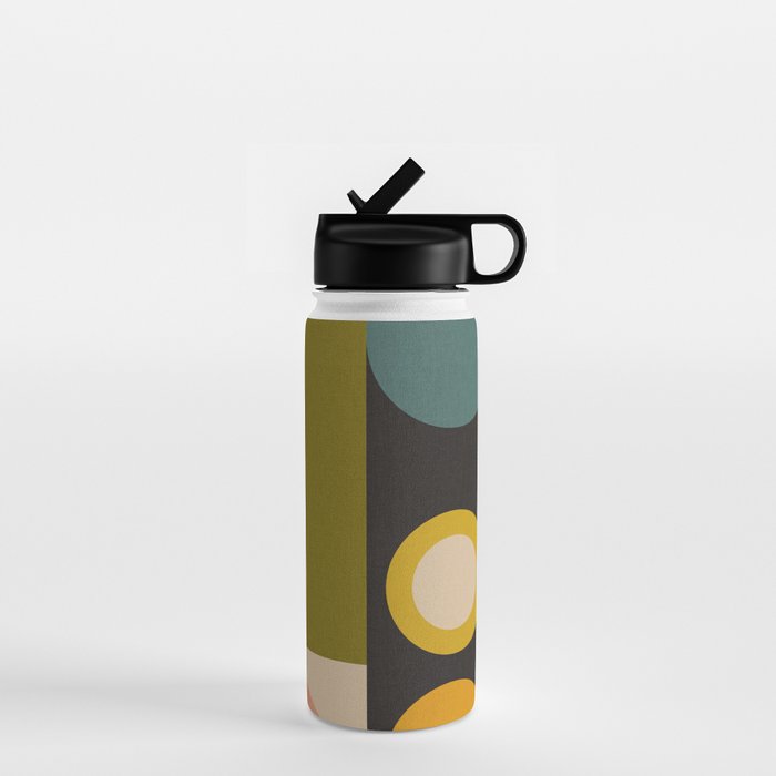 abstract geometric retro shapes II Water Bottle Gallery Image 1