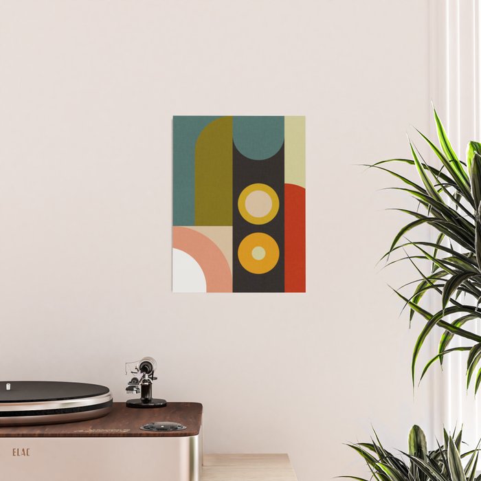 abstract geometric retro shapes II Poster Gallery Image 2