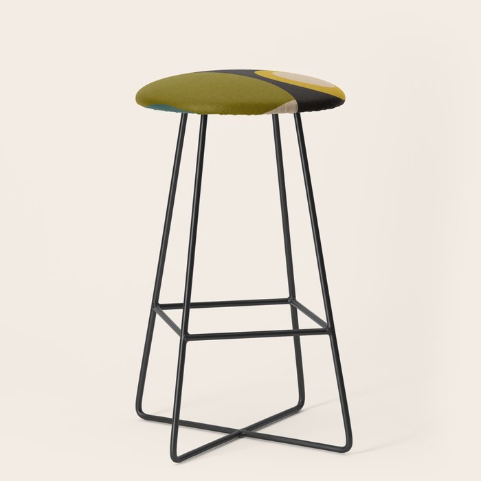 abstract geometric retro shapes II Stool Gallery Image 1