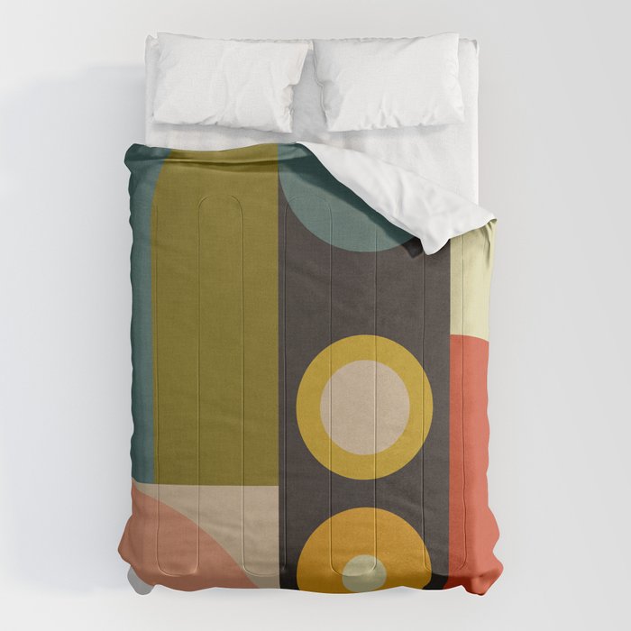 abstract geometric retro shapes II Comforter Gallery Image 6