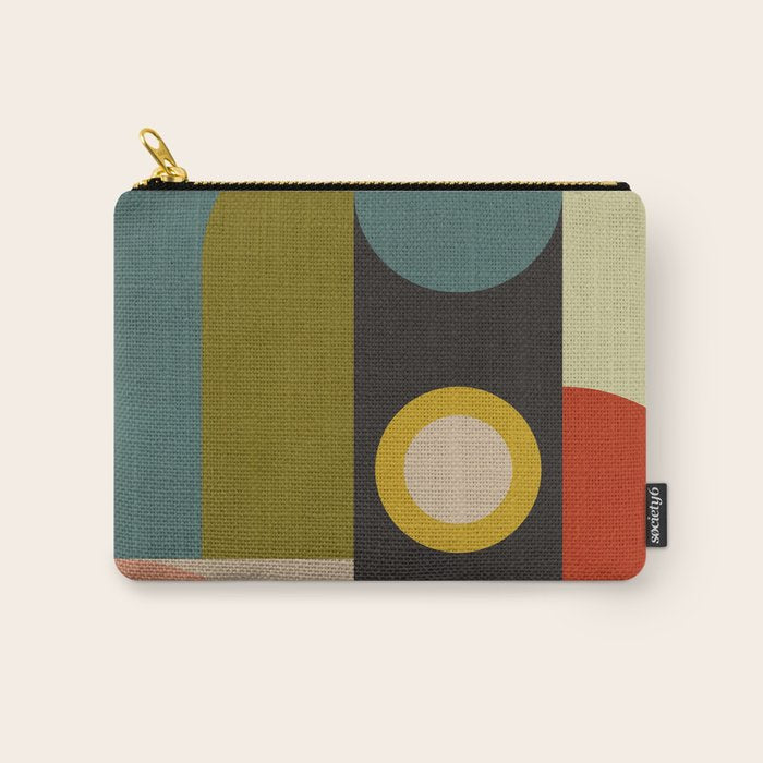 abstract geometric retro shapes II Carry All Pouch Gallery Image 1
