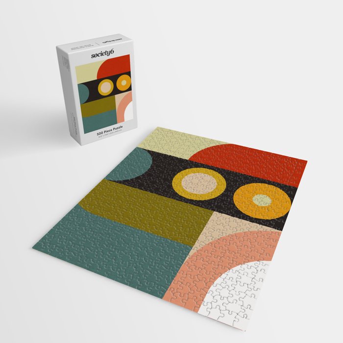 abstract geometric retro shapes II Jigsaw Puzzle Gallery Image 2