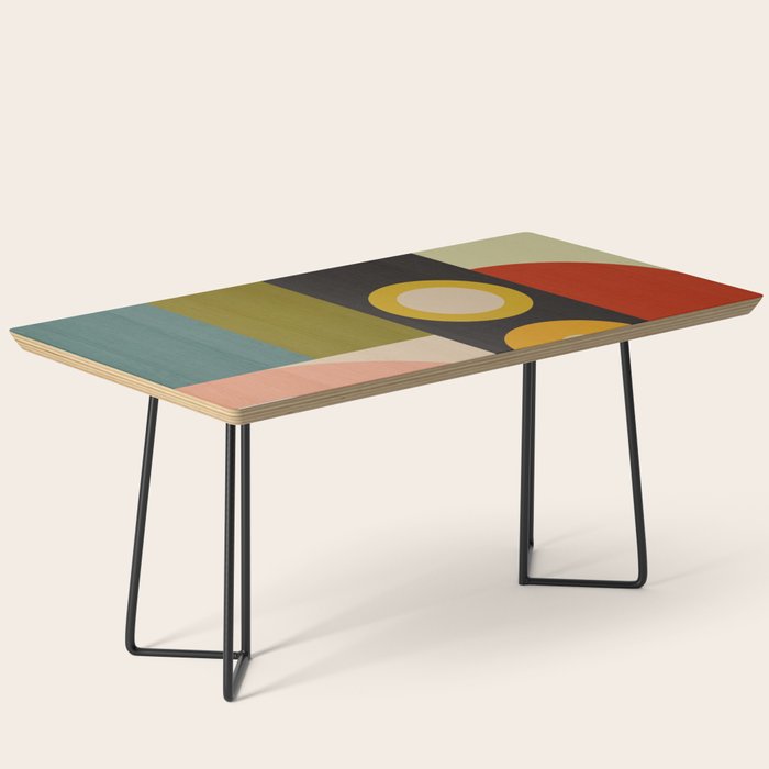 abstract geometric retro shapes II Coffee Table Gallery Image 1