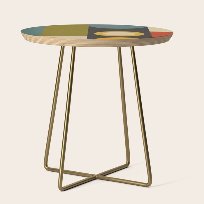 abstract geometric retro shapes II Side Table Gallery Image 1