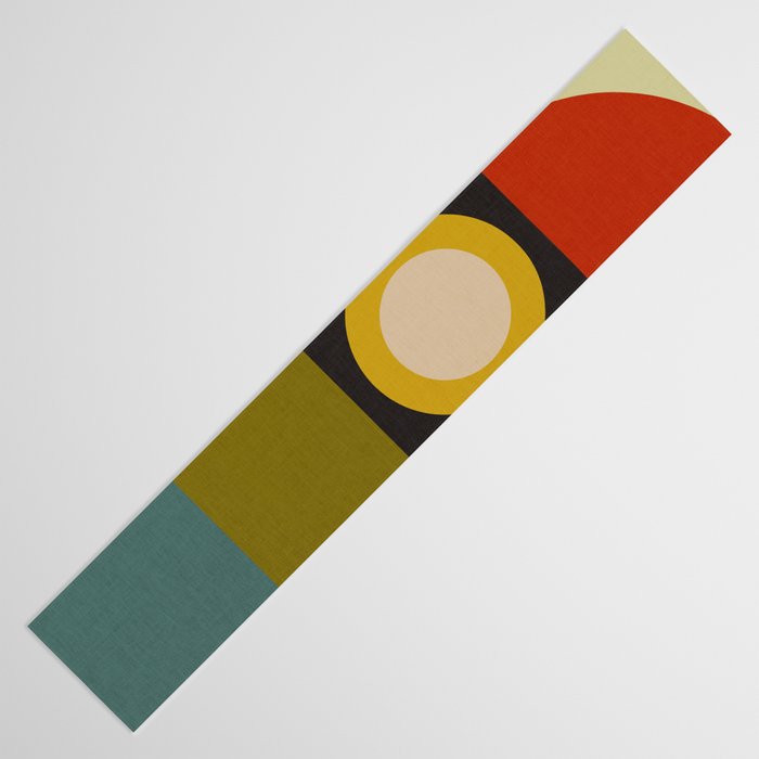 abstract geometric retro shapes II Table Runner Gallery Image 3