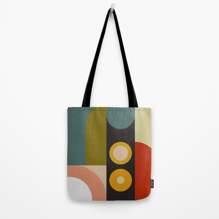 abstract geometric retro shapes II Tote Bag Gallery Image 2