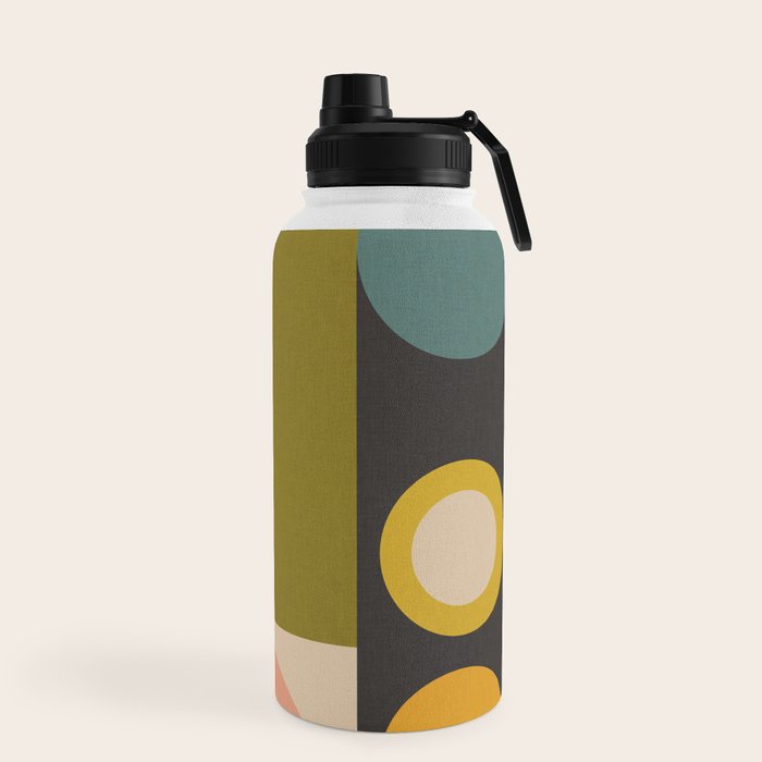 abstract geometric retro shapes II Water Bottle Gallery Image 5