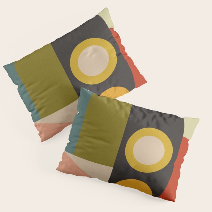 abstract geometric retro shapes II Pillow Sham Gallery Image 1