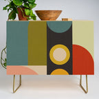 abstract geometric retro shapes II Credenza Gallery Image 1