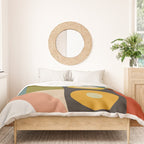 abstract geometric retro shapes II Duvet Cover Gallery Image 3