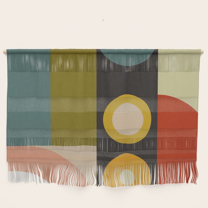 abstract geometric retro shapes II Wall Hanging Gallery Image 1