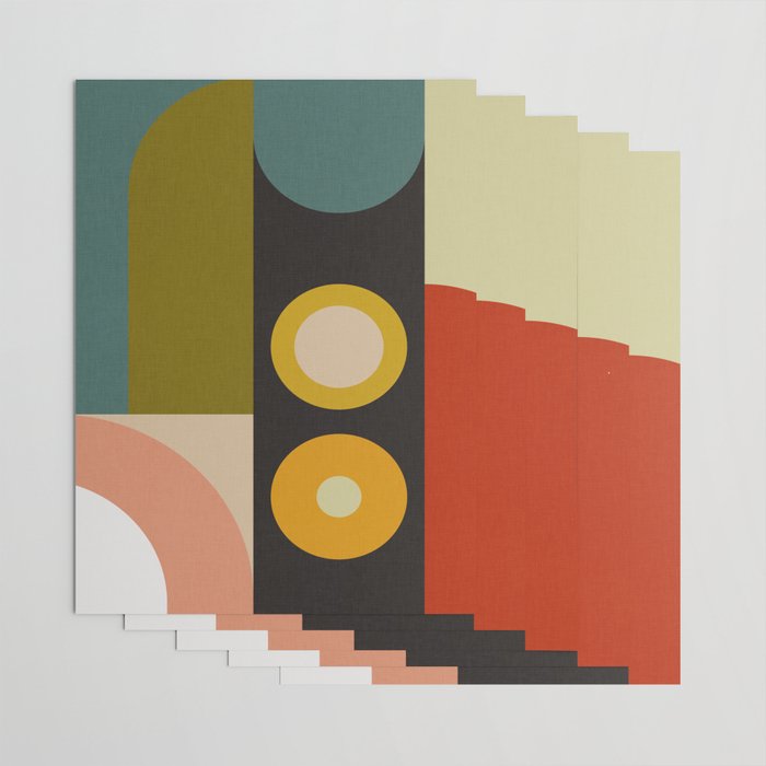 abstract geometric retro shapes II Wrapping Paper Gallery Image 3