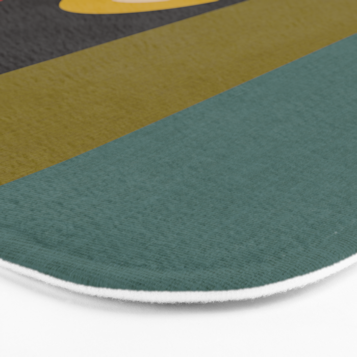 abstract geometric retro shapes II Bath Mat Gallery Image 3