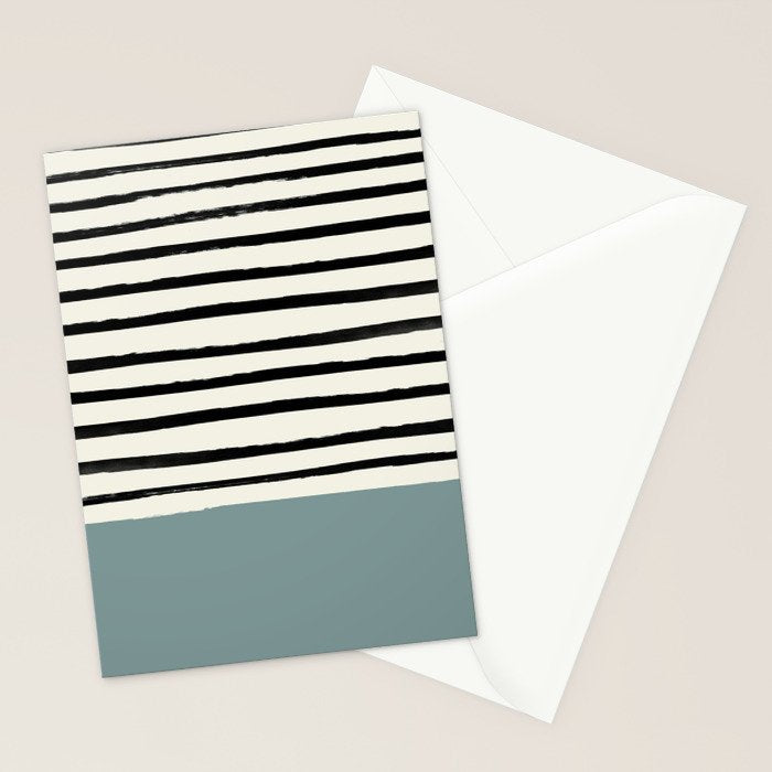 River Stone & Stripes Stationery Card Gallery Image 2