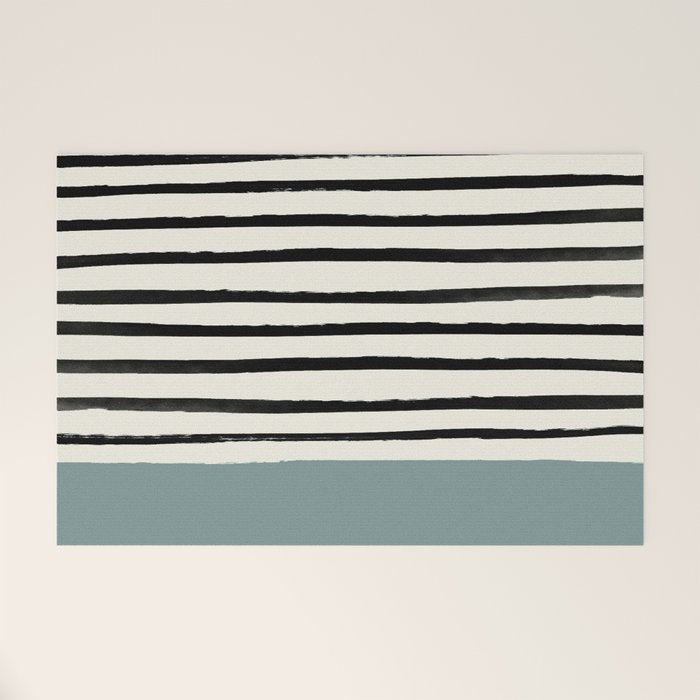 River Stone & Stripes Welcome Mat Gallery Image 1
