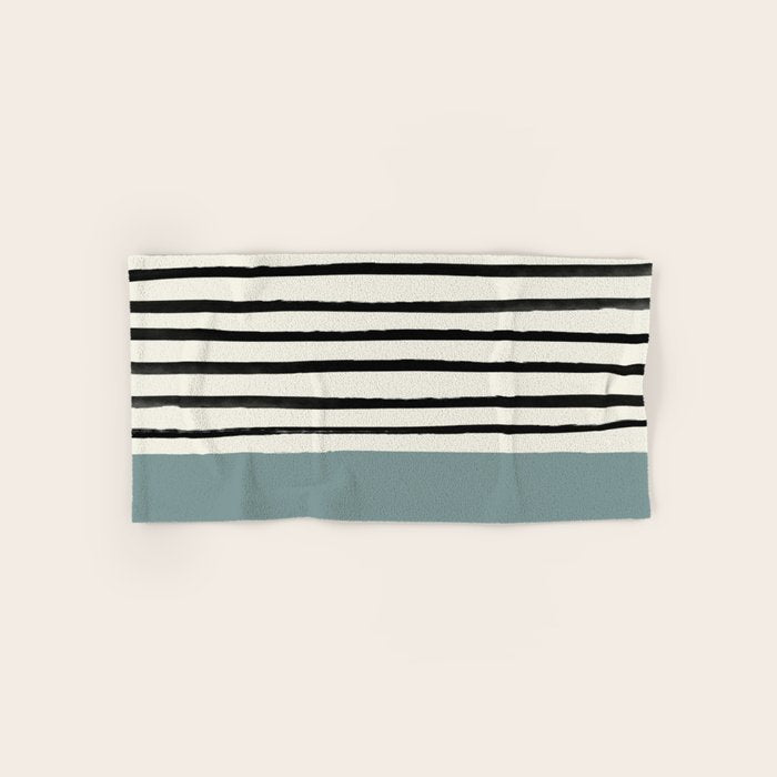 River Stone & Stripes Bath Towel Gallery Image 1