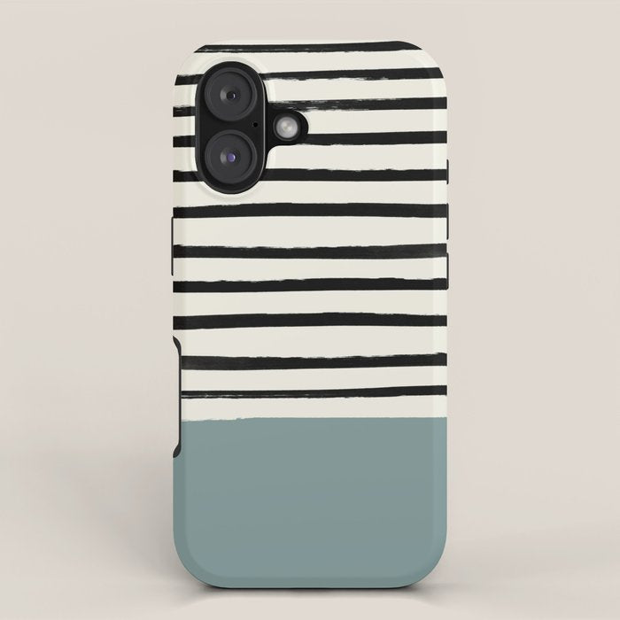 River Stone & Stripes iPhone Case Gallery Image 1