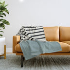 River Stone & Stripes Throw Blanket Gallery Image 1