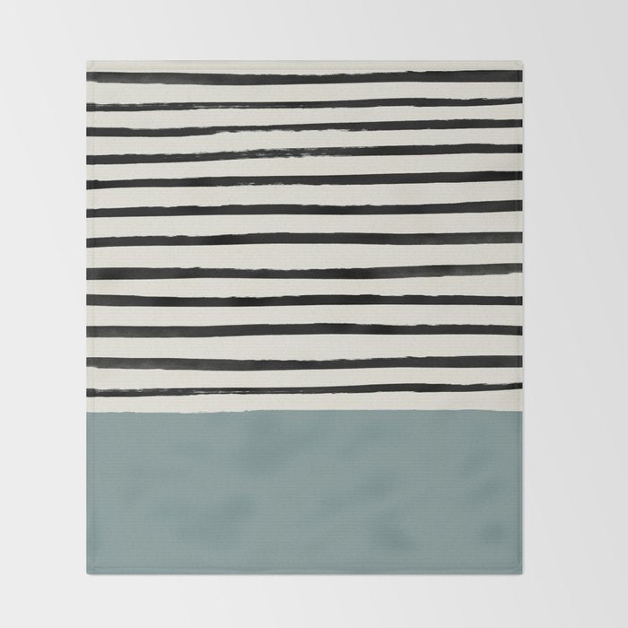 River Stone & Stripes Throw Blanket Gallery Image 2