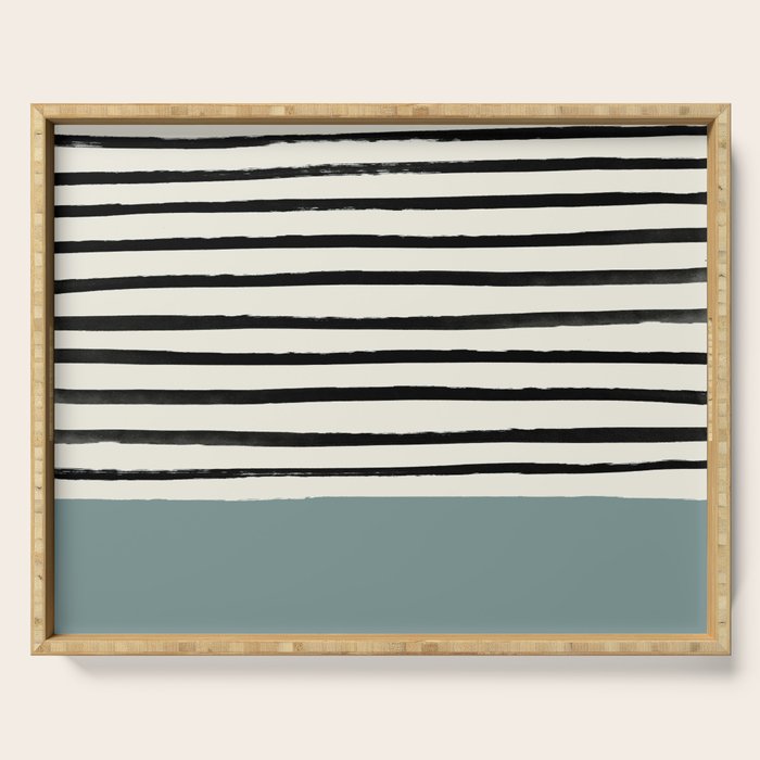 River Stone & Stripes Serving Tray Gallery Image 1