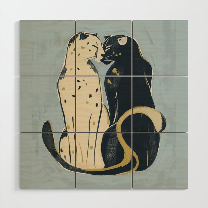 Two Cheetahs 4 Wood Wall Art Gallery Image 1