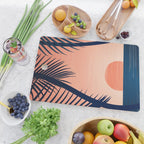 Sunset Palms - Peach Navy Palette Cutting Board Gallery Image 2