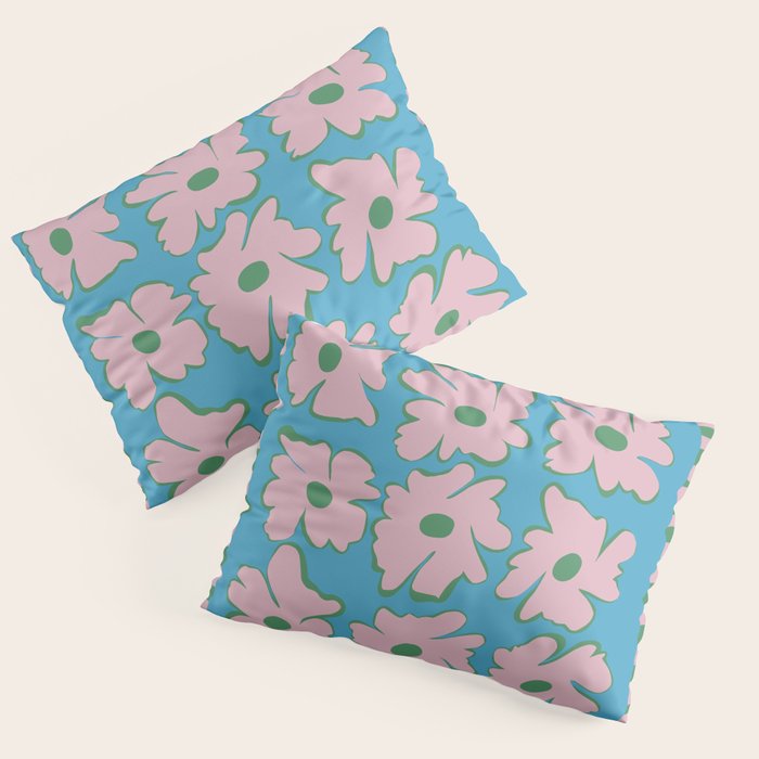 Pastel Nature Checkerboard  Pillow Sham Gallery Image 1